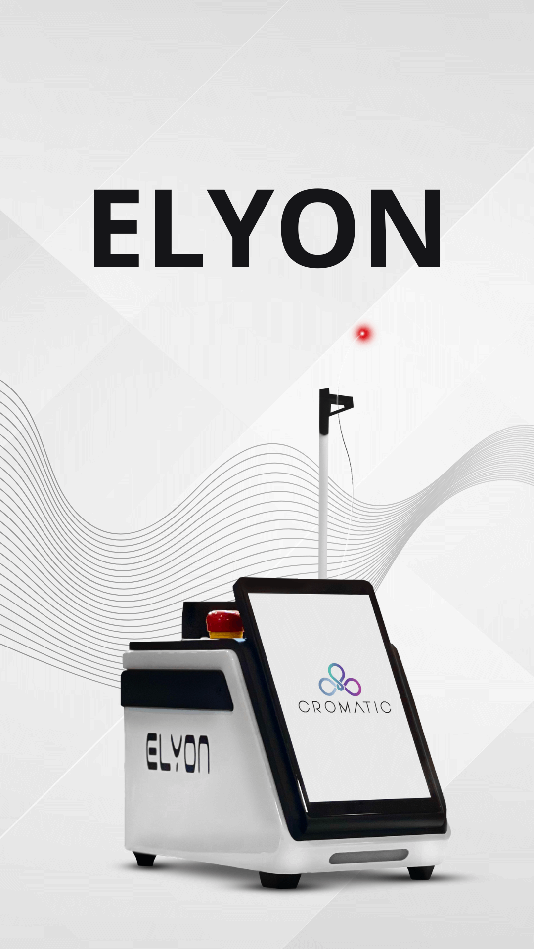 Banner do equipamento Elyon da Mais Laser Locação, ideal para tratamentos de estética e depilação a laser.