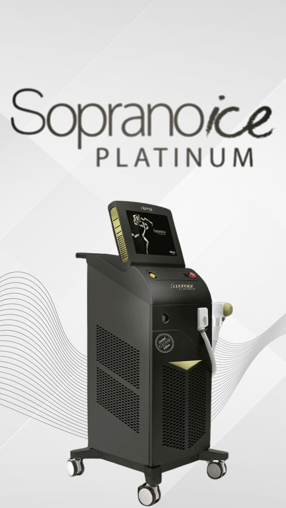 equipamento Soprano Ice Platinum da Mais Laser Locação, referência em depilação a laser sem dor.